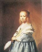 VERSPRONCK, Jan Cornelisz Portrait of a Girl Dressed in Blue Spain oil painting artist